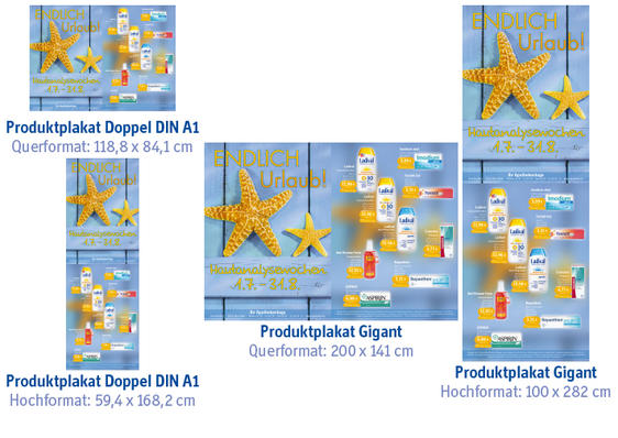 Bild 001 — ApoDeko® Apothekenproduktplakate — Sommer