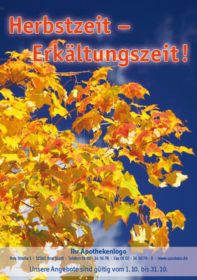 Bild 003 — ApoDeko® Apothekenplakate — Herbst
